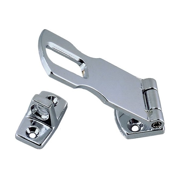 Perko 1198DP3CHR Chrome-Plated Hasp - 3-3/4" Length x 1" Width x 1/4" Padlock Clearance